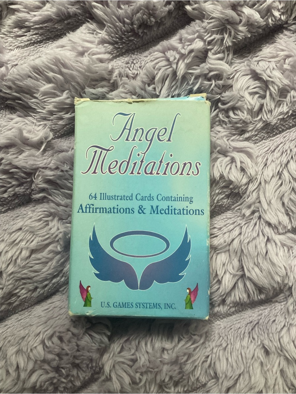 U.S. Games Systems Angel Meditations Affirmation Card Deck - Aqua